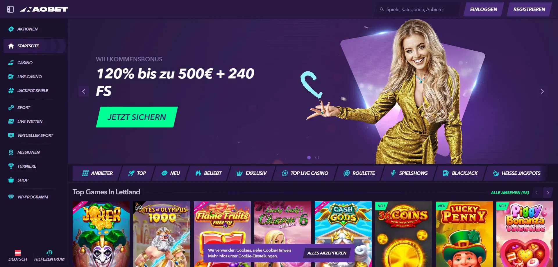 NaoBet Casino Spielangebot – über 10.000 Titel auf einen Blick