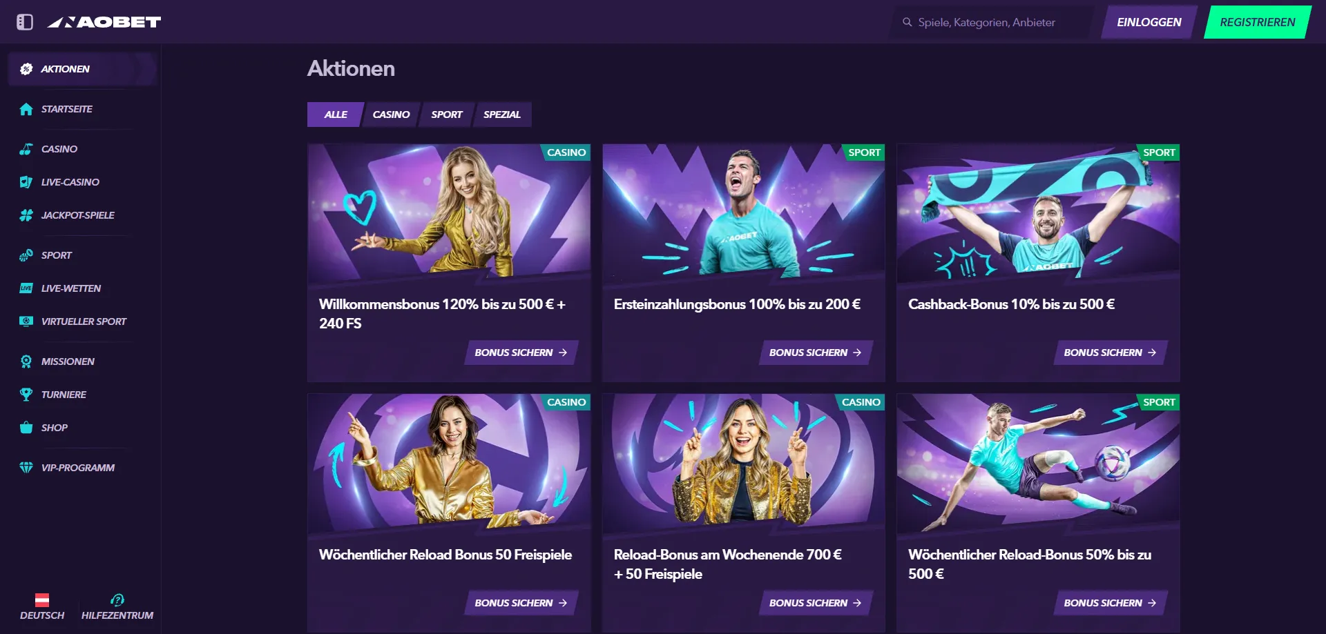 NaoBet Casino Willkommensbonus 120% bis €500 und 240 Freispiele